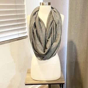 Color Play gray textured infinity scarf